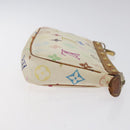 LOUIS VUITTON Multicolor Pochette Accessoires Pouch White M92649 Auth BA2896-3