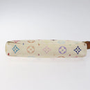 LOUIS VUITTON Multicolor Pochette Accessoires Pouch White M92649 Auth BA2896-6