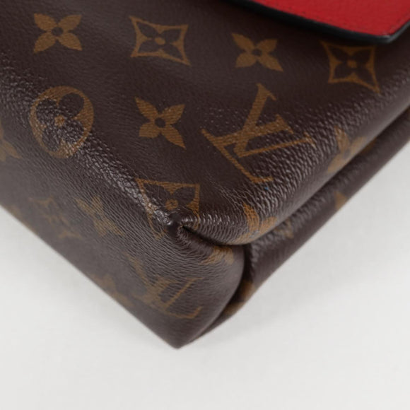 LOUIS VUITTON Monogram Sun Placide Shoulder Bag Red M43713 LV Auth BA2903M