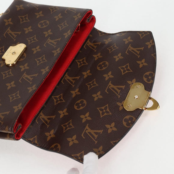 LOUIS VUITTON Monogram Sun Placide Shoulder Bag Red M43713 LV Auth BA2903A