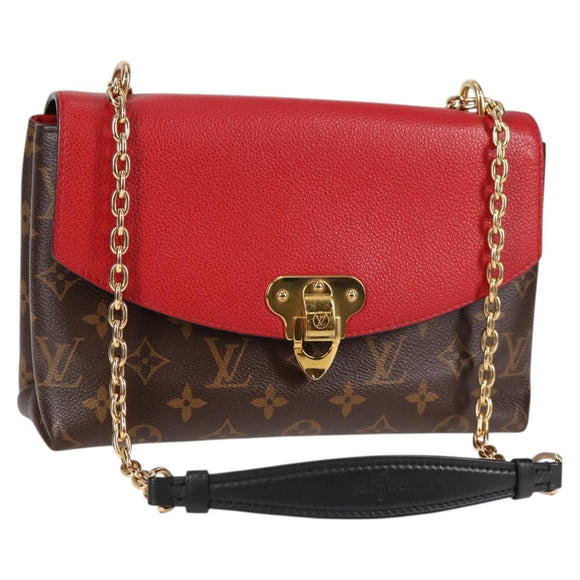 LOUIS VUITTON Monogram Sun Placide Shoulder Bag Red M43713 LV Auth BA2903M