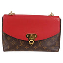 LOUIS VUITTON Monogram Sun Placide Shoulder Bag Red M43713 LV Auth BA2903A-2
