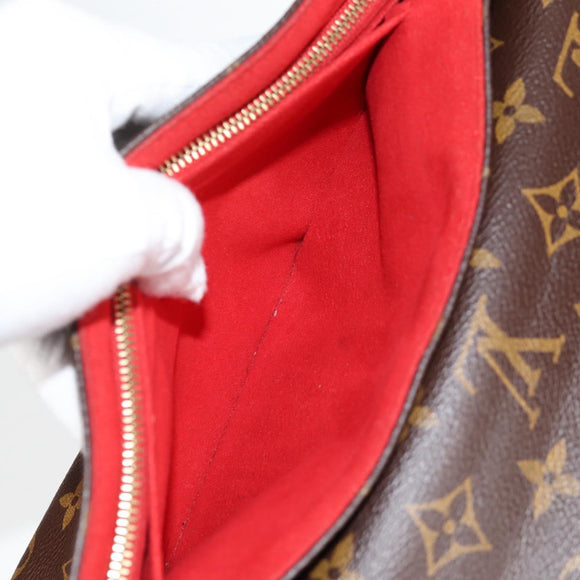 LOUIS VUITTON Monogram Sun Placide Shoulder Bag Red M43713 LV Auth BA2903M