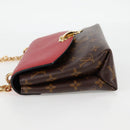 LOUIS VUITTON Monogram Sun Placide Shoulder Bag Red M43713 LV Auth BA2903M-3