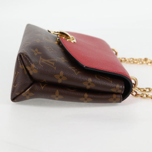 LOUIS VUITTON Monogram Sun Placide Shoulder Bag Red M43713 LV Auth BA2903A