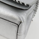 LOUIS VUITTON Chain Very Shoulder Bag Leather Silver M43201 LV Auth BA2904M-14