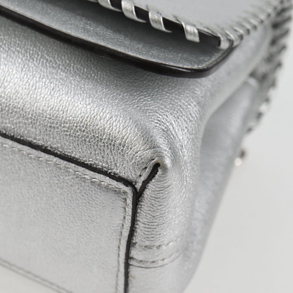 LOUIS VUITTON Chain Very Shoulder Bag Leather Silver M43201 LV Auth BA2904M