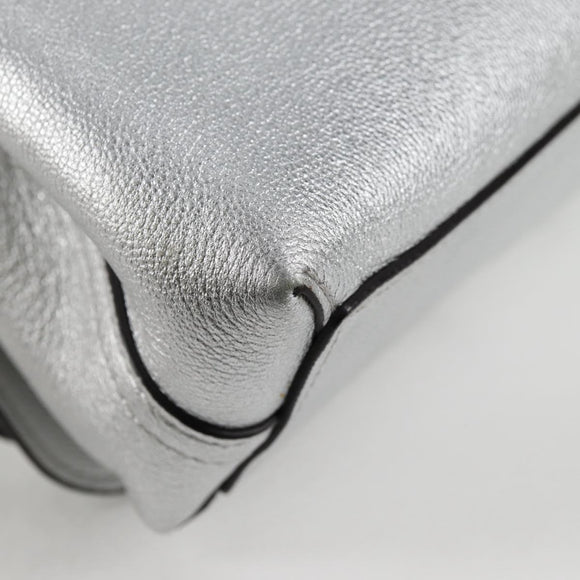 LOUIS VUITTON Chain Very Shoulder Bag Leather Silver M43201 LV Auth BA2904M