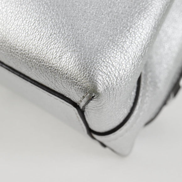 LOUIS VUITTON Chain Very Shoulder Bag Leather Silver M43201 LV Auth BA2904M