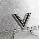 LOUIS VUITTON Chain Very Shoulder Bag Leather Silver M43201 LV Auth BA2904M-17