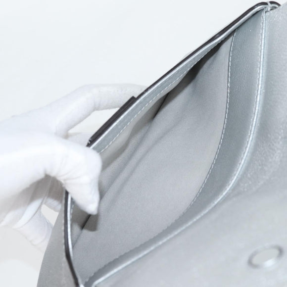 LOUIS VUITTON Chain Very Shoulder Bag Leather Silver M43201 LV Auth BA2904M