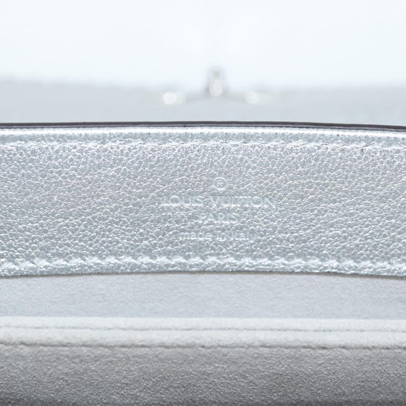 LOUIS VUITTON Chain Very Shoulder Bag Leather Silver M43201 LV Auth BA2904M