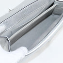 LOUIS VUITTON Chain Very Shoulder Bag Leather Silver M43201 LV Auth BA2904M-11