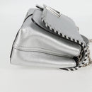 LOUIS VUITTON Chain Very Shoulder Bag Leather Silver M43201 LV Auth BA2904M-4