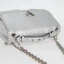 LOUIS VUITTON Chain Very Shoulder Bag Leather Silver M43201 LV Auth BA2904M-6