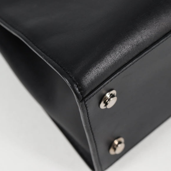 LOUIS VUITTON City Steamer MM Bag Calf leather Black Gray M42435 LV Auth BA2906A