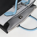 LOUIS VUITTON City Steamer MM Bag Calf leather Black Gray M42435 LV Auth BA2906V-6
