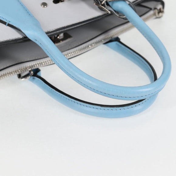 LOUIS VUITTON City Steamer MM Bag Calf leather Black Gray M42435 LV Auth BA2906A