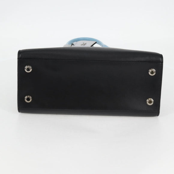 LOUIS VUITTON City Steamer MM Bag Calf leather Black Gray M42435 LV Auth BA2906A