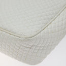 BALLY Chain Shoulder Bag Leather White Gold Auth BA2907-15