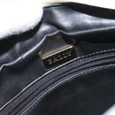 BALLY Chain Shoulder Bag Leather White Gold Auth BA2907-11