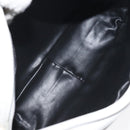 BALLY Chain Shoulder Bag Leather White Gold Auth BA2907-12