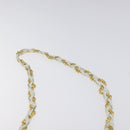 BALLY Chain Shoulder Bag Leather White Gold Auth BA2907-8