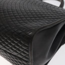 BALLY Hand Bag Leather Black Gold Auth BA2909-12