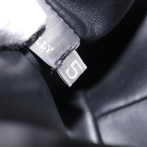 BALLY Hand Bag Leather Black Gold Auth BA2909