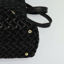 BALLY Tote Bag Leather Black Gold Auth BA2910-11