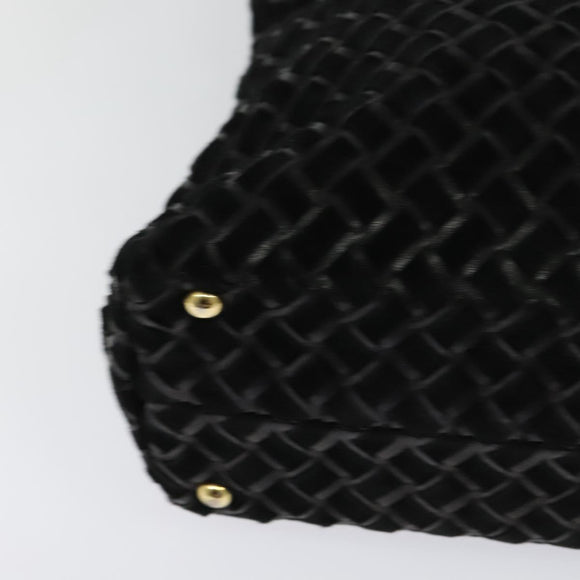 BALLY Tote Bag Leather Black Gold Auth BA2910