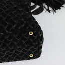 BALLY Tote Bag Leather Black Gold Auth BA2910-13