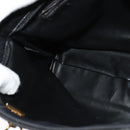 BALLY Tote Bag Leather Black Gold Auth BA2910-18