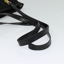 BALLY Tote Bag Leather Black Gold Auth BA2910-7