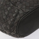 BALLY Hand Bag Leather Gray Gold Auth BA2912-14