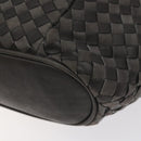 BALLY Hand Bag Leather Gray Gold Auth BA2912-15