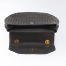 BALLY Hand Bag Leather Gray Gold Auth BA2912-10