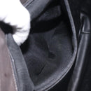 BALLY Hand Bag Leather Gray Gold Auth BA2912-20