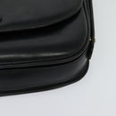 BALLY Shoulder Bag Leather Black Gold Auth BA2914-11