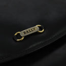 BALLY Shoulder Bag Leather Black Gold Auth BA2914-14
