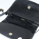 BALLY Shoulder Bag Leather Black Gold Auth BA2914-10