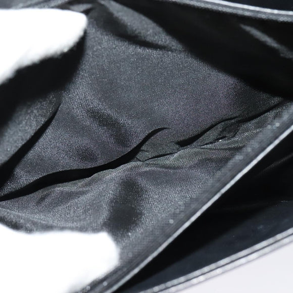 BALLY Shoulder Bag Leather Black Gold Auth BA2914