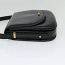 BALLY Shoulder Bag Leather Black Gold Auth BA2914-4