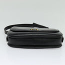 BALLY Shoulder Bag Leather Black Gold Auth BA2914-9