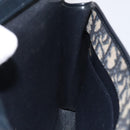 Christian Dior Trotter Canvas Shoulder Bag Navy Gold Auth BA2915-19