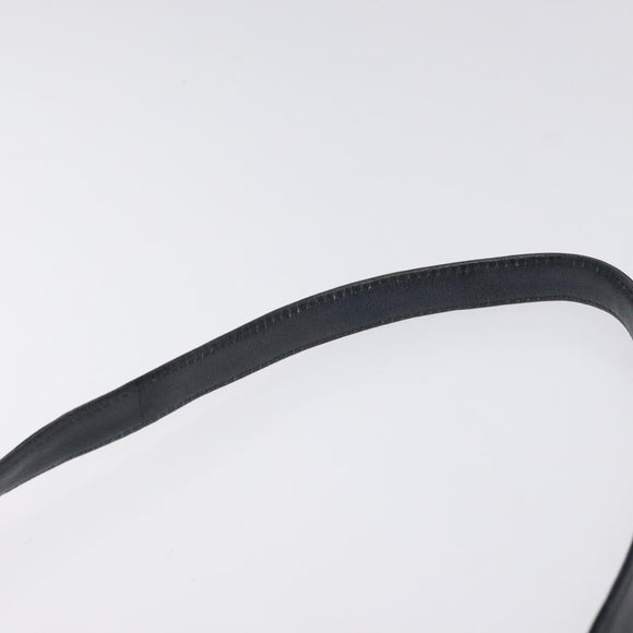 Christian Dior Trotter Canvas Shoulder Bag Navy Gold Auth BA2915