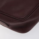 CARTIER Must Line Shoulder Bag Leather Bordeaux Gold Auth BA2919-14