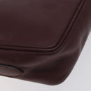 CARTIER Must Line Shoulder Bag Leather Bordeaux Gold Auth BA2919-16