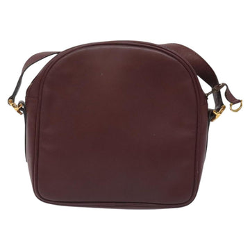 CARTIER Must Line Shoulder Bag Leather Bordeaux Gold Auth BA2919 - 0