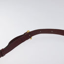 CARTIER Must Line Shoulder Bag Leather Bordeaux Gold Auth BA2919-8